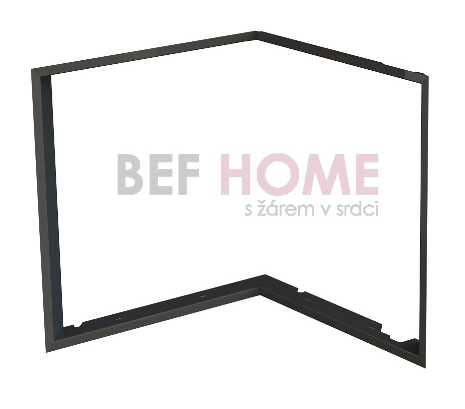 BEF HOME ZAZDÍVACÍ RÁMEČEK 1X90° ČERNÝ BEF FLAT 4 L