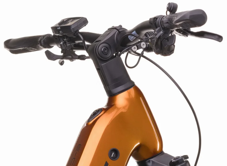 Elektrokolo CRUSSIS E-COUNTRY 10.11 715 WH 2026 detail řídítek