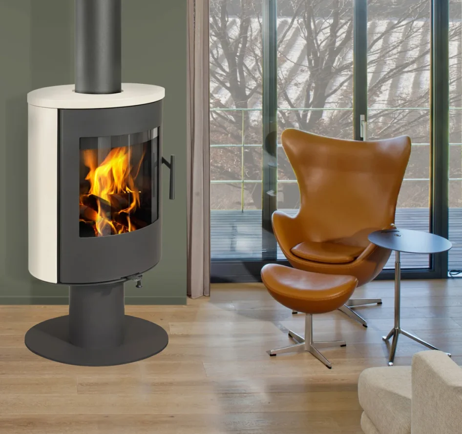 Krbová kachlová kamna ROMOTOP EVORA T 01 - v interiéru