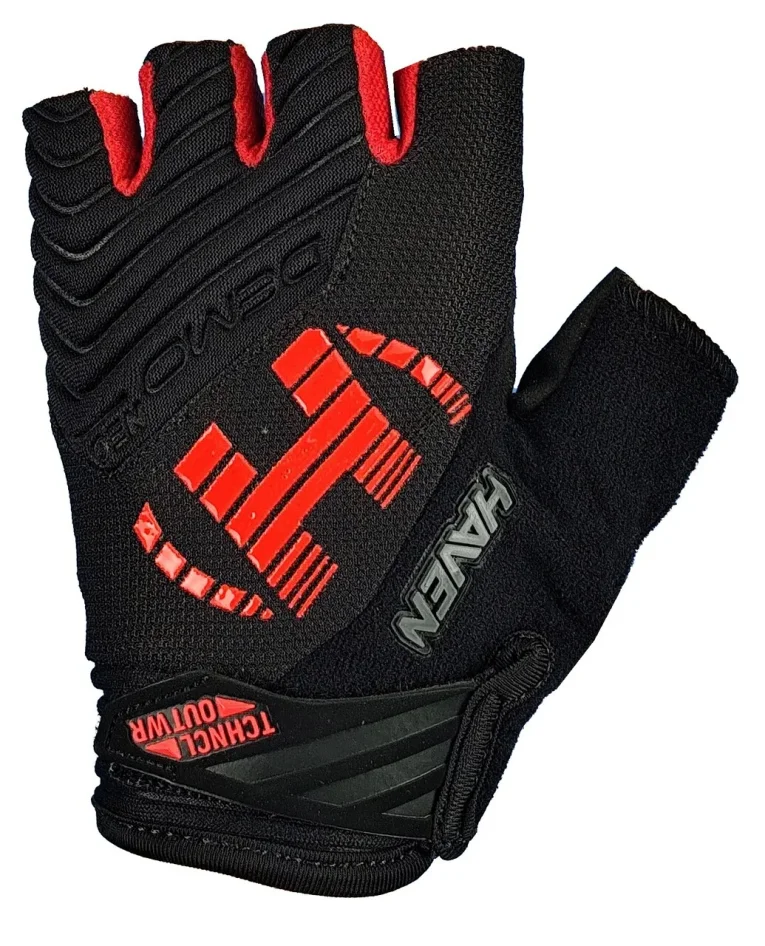 Cyklistické rukavice RUKAVICE DEMO NEO SHORT BLACK/RED