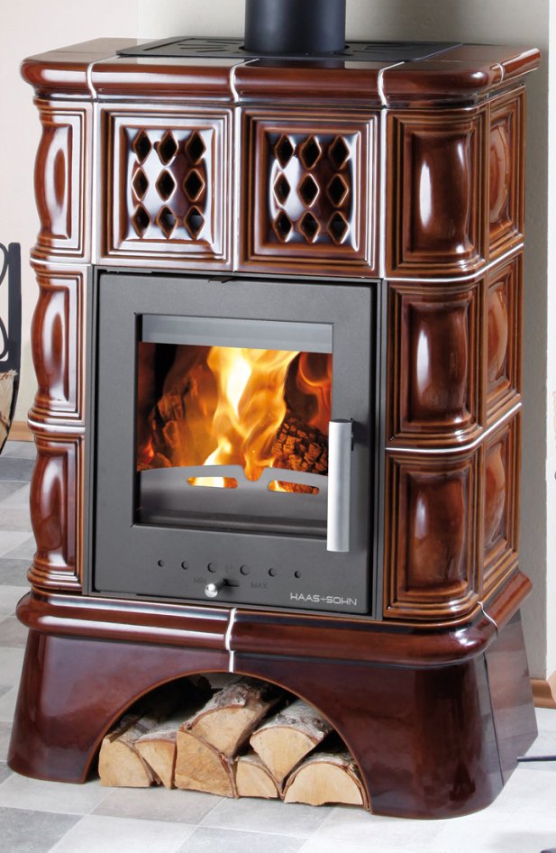 Krbová kachlová kamna HAAS+SOHN TREVISO TV II KACHLOVÝ SOKL - hnědá