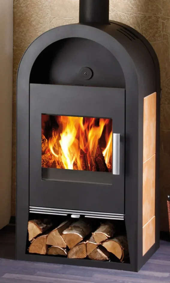 Krbová kamna HAAS+SOHN NIVALA TV ČERNÁ/BÉŽOVÁ DLAŽBA