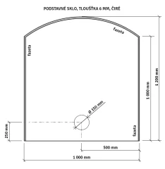 PODSTAVNÉ SKLO POD KAMNA NA ZAKÁZKU