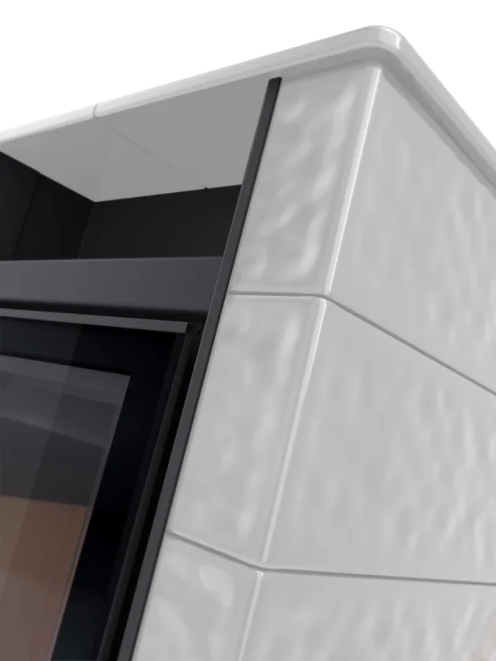 Krbová kachlová kamna HS FLAMINGO AQUAFLAM VARIO PERU 11/5 - bílá detail I