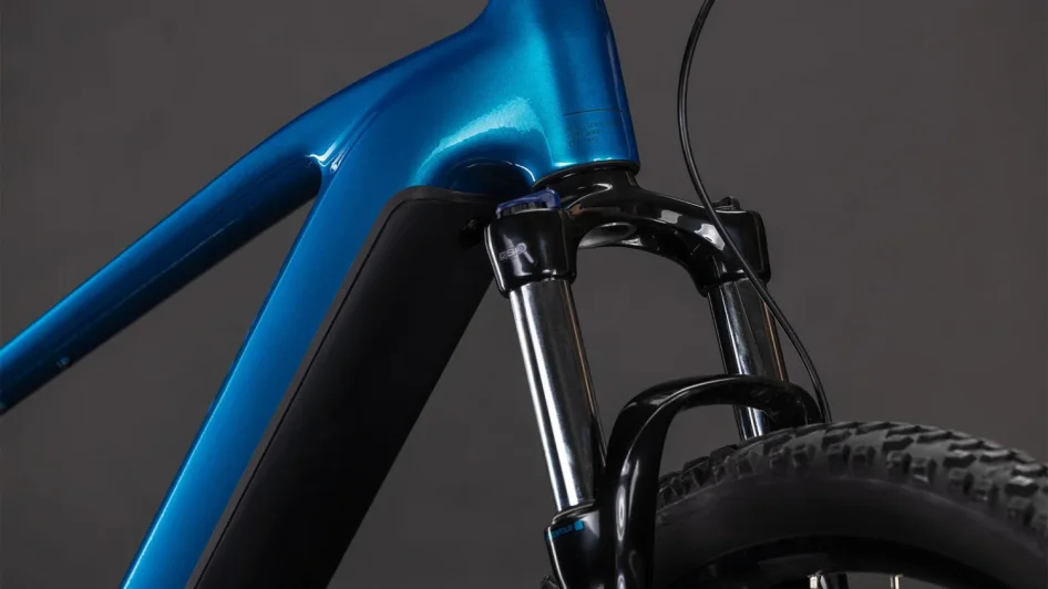 Elektrokolo CUBE REACTION HYBRID PERFORMANCE ELECTRICBLUE´N´DAZZLE 2026 detail rámu