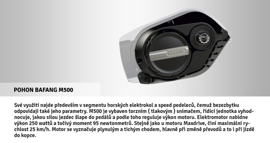 Pohon elektrokola Bafang M500