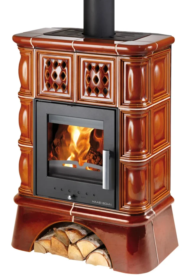 Krbová kachlová kamna HAAS+SOHN TREVISO TV II KACHLOVÝ SOKL - medovník III