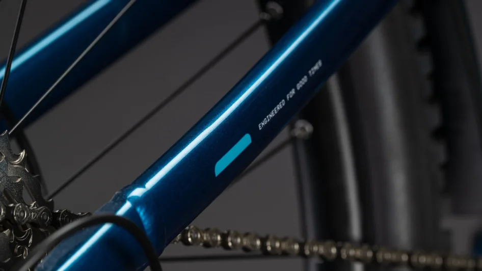Celoodpružené elektrokolo CUBE STEREO HYBRID ONE22 RACE ELECTRICBLUE´N´WHITE 2026 detail zadní stavby