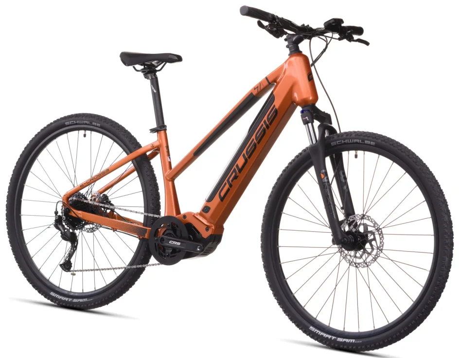 Elektrokolo CRUSSIS E-CROSS LOW 7.11 518 WH 2026 pohled z boku