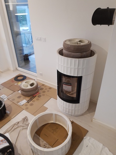 Instalace krbových kamen Brunner Scandiline Exposi Modern Art - Hostivice 1